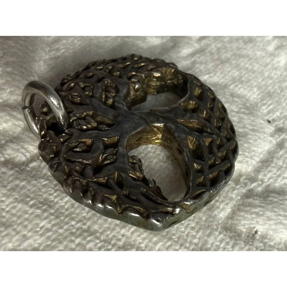 Sterling Silver 999 Celtic Tree Of Life Thick Heavy Pendant Marked CS Or FS